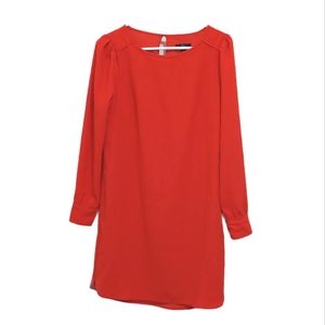 J. Crew Long Sleeve Shift Dress Holiday Red